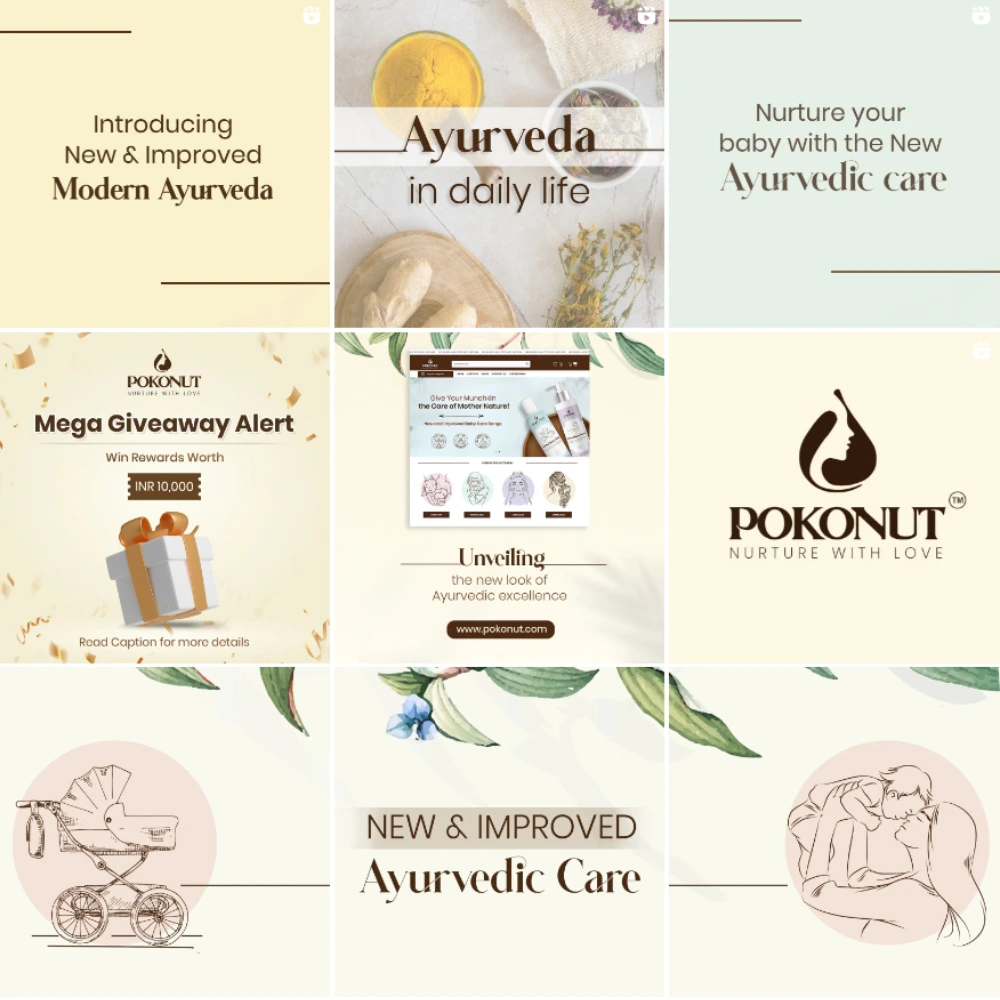 Social Media For Pokonut | Ayurvedic Brand